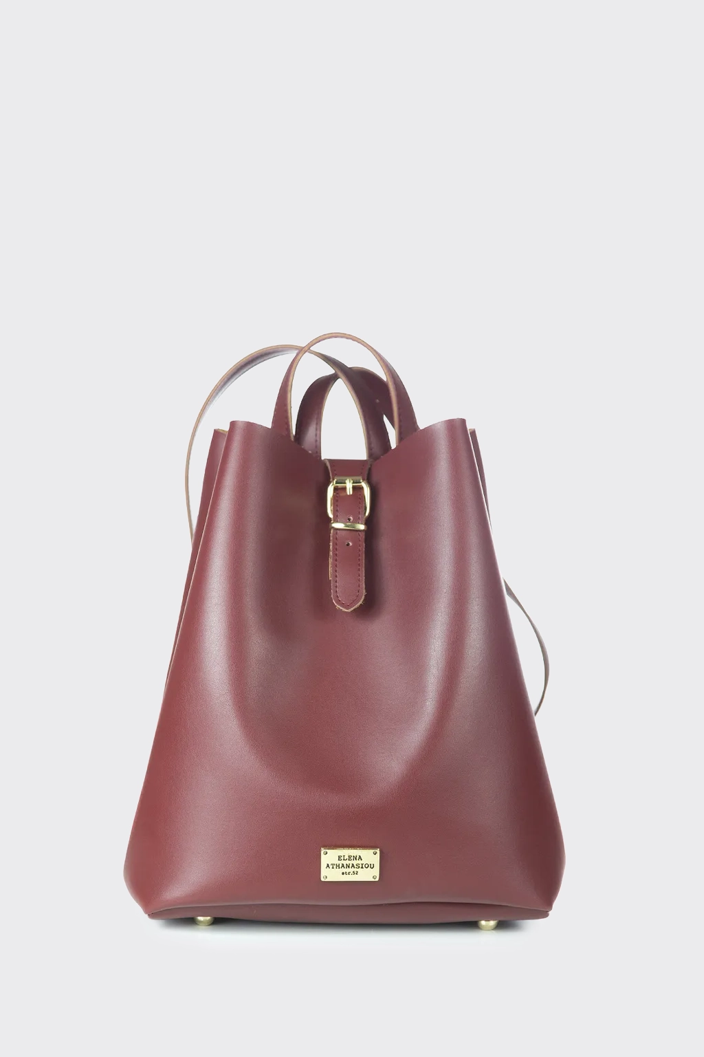 Recycled Leather Backpack Γυναικείο Βουργουνδί - Image 1