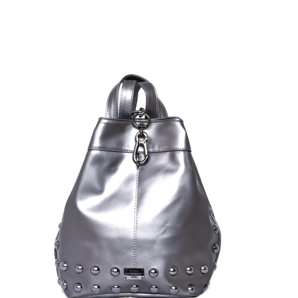 elena athanasiou bags backpack metallic grey