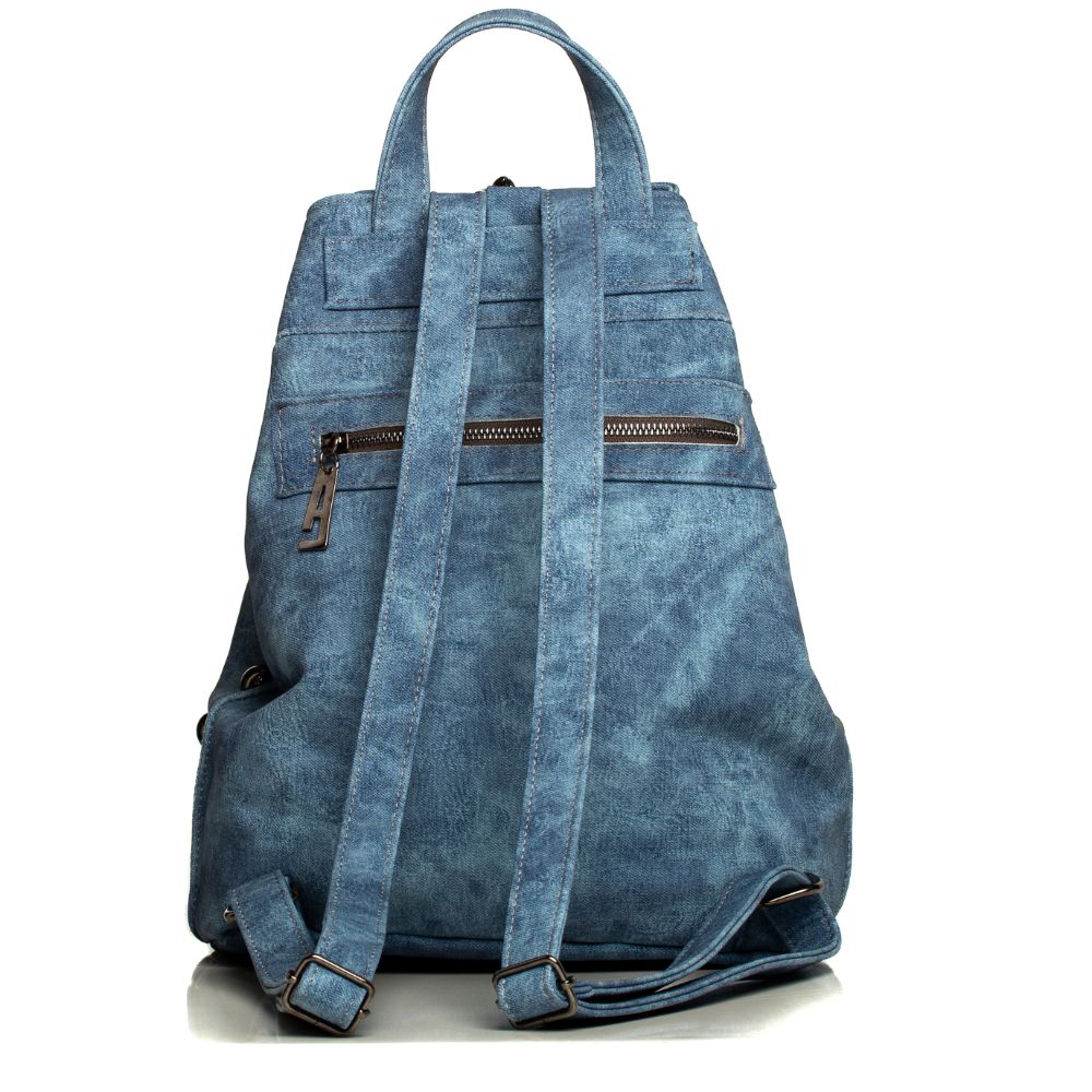 Backpack Jean Pattern Blue