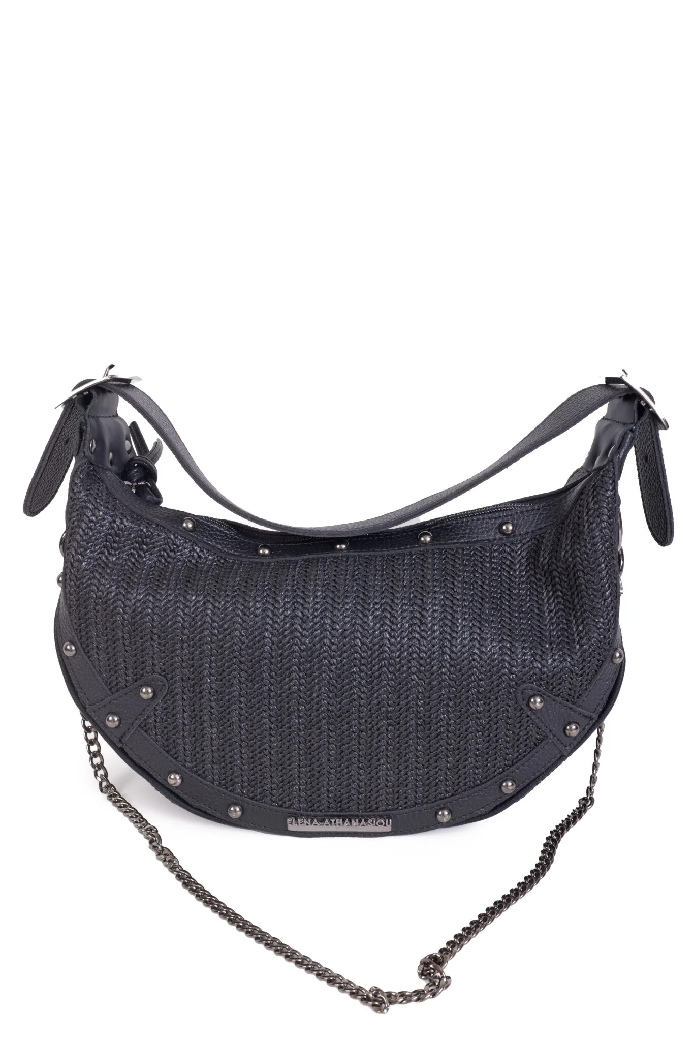 Hype Vegan Straw Τσάντα ωμου Μαυρη - Image 1