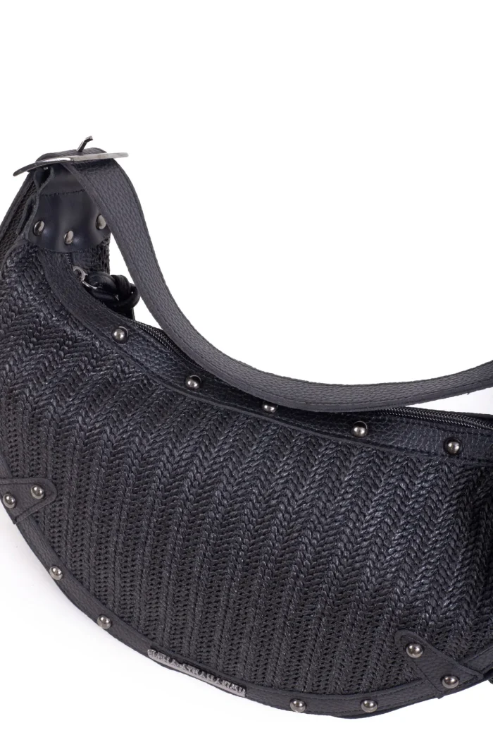 Hype Vegan Straw Τσάντα ωμου Μαυρη - Image 3