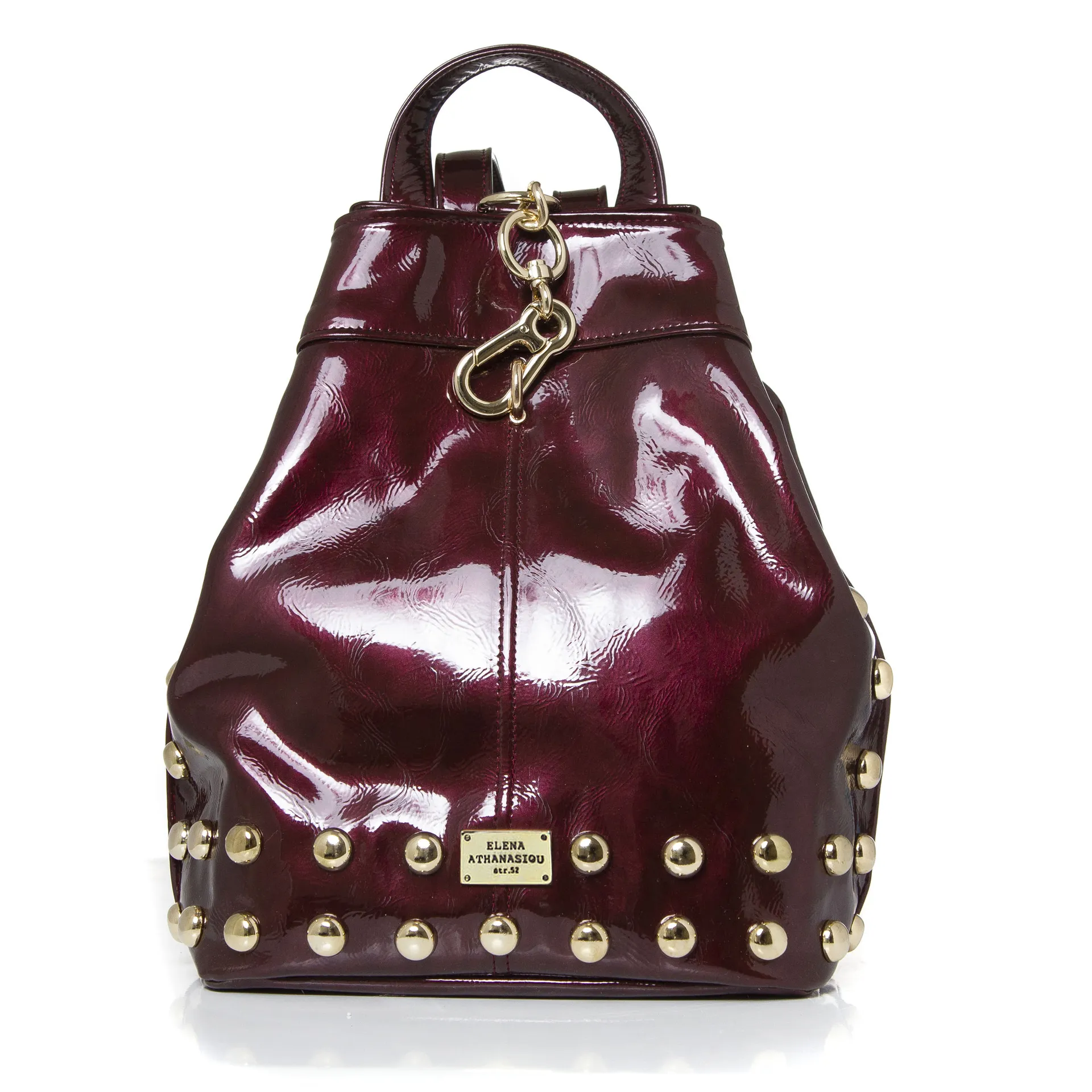 Black N' Metal Vinyl Backpack Γυναικείο Βουργουνδί - Image 1