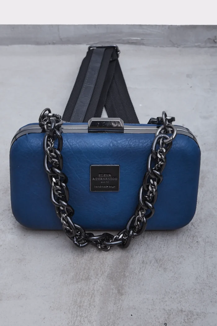 Box Chain Τσάντα Εξοδου Μπλε - Image 3