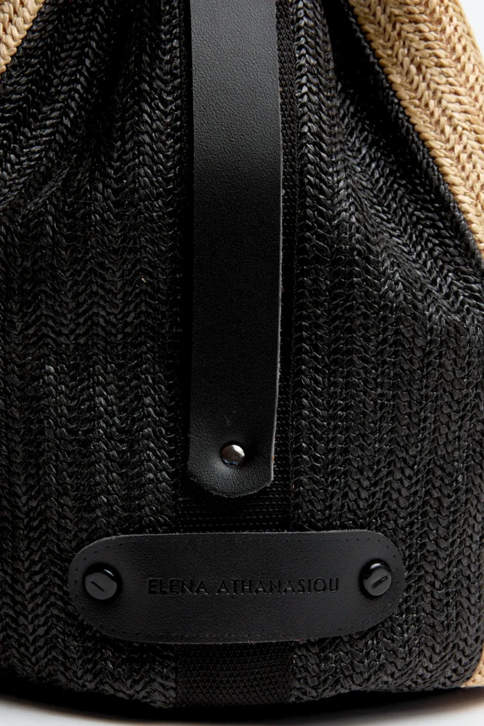S. Natural Straw Backpack Γυναικείο Μαυρη - Image 4