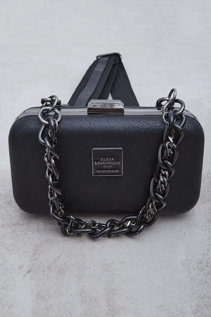 Box Chain Τσάντα Εξοδου Μαυρη - Image 4