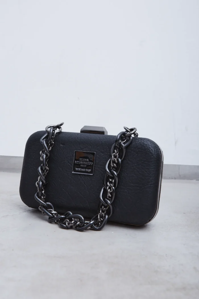 Box Chain Τσάντα Εξοδου Μαυρη - Image 3