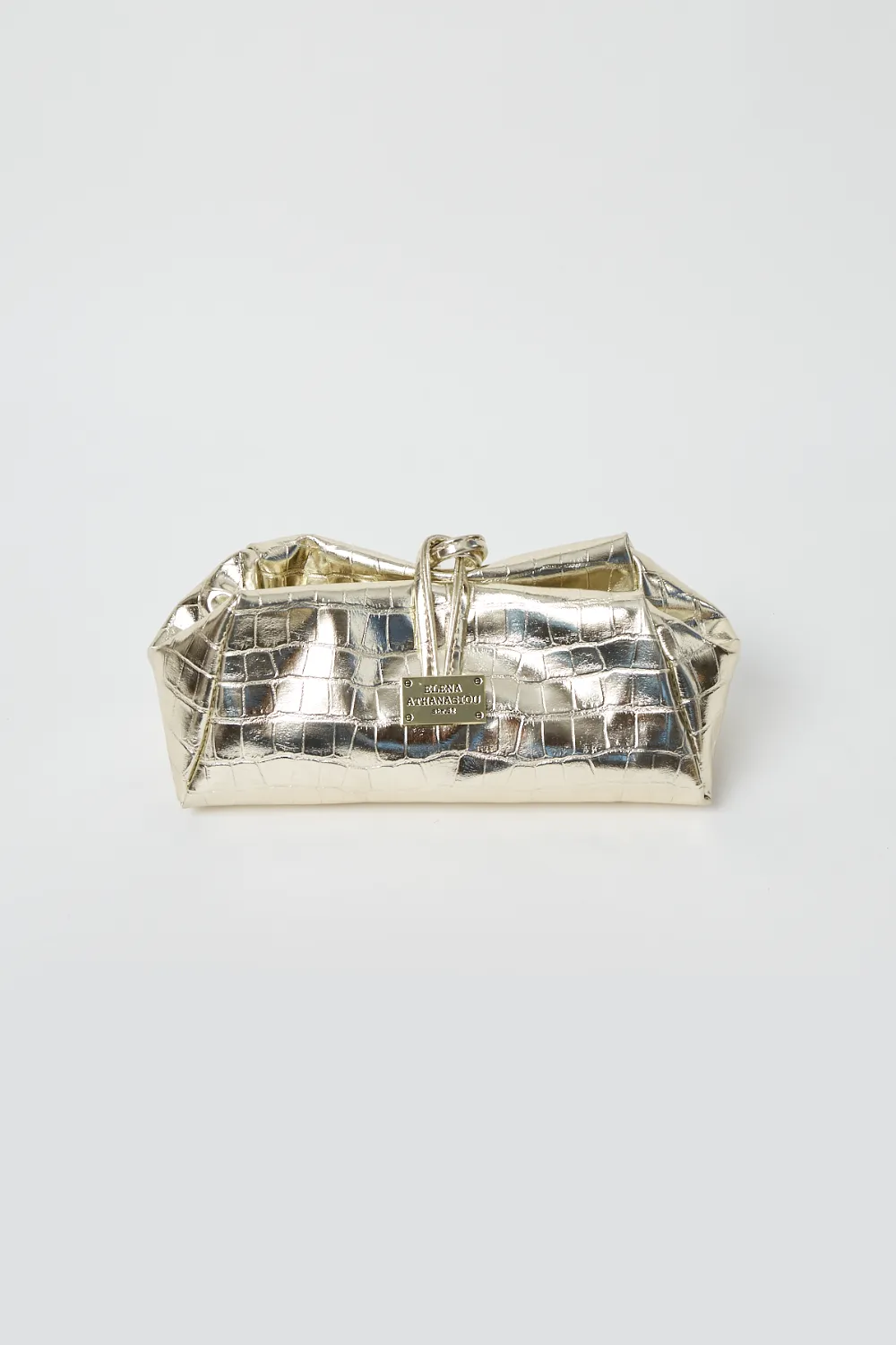 Lunchbag Croco Τσάντα Εξοδου Gold - Image 1