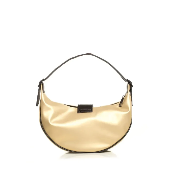 Vegan Baguette Τσάντα Ώμου Χρυσή - Image 3