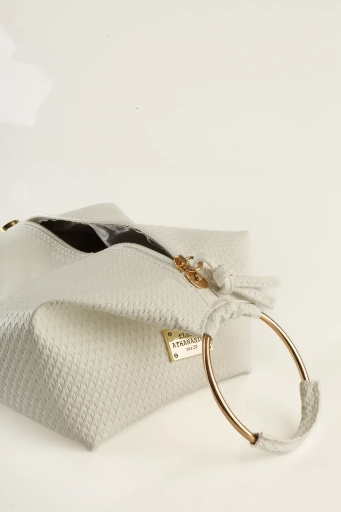 Bracelet Straw τσαντα εξοδου Λευκη - Image 4