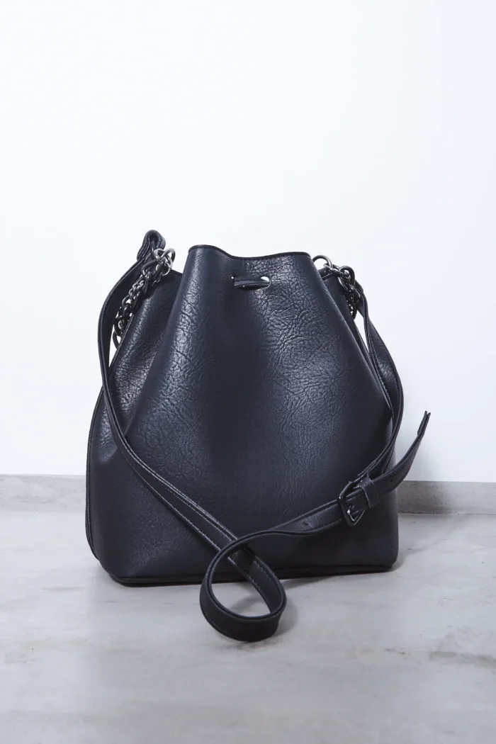 Retro Chain Pouch Bag Μαύρη - Image 4