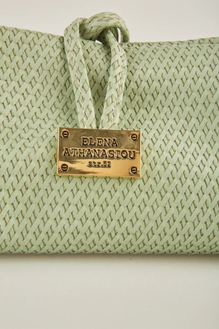 Lunchbag Straw Τσάντα Εξοδου Mint - Image 4