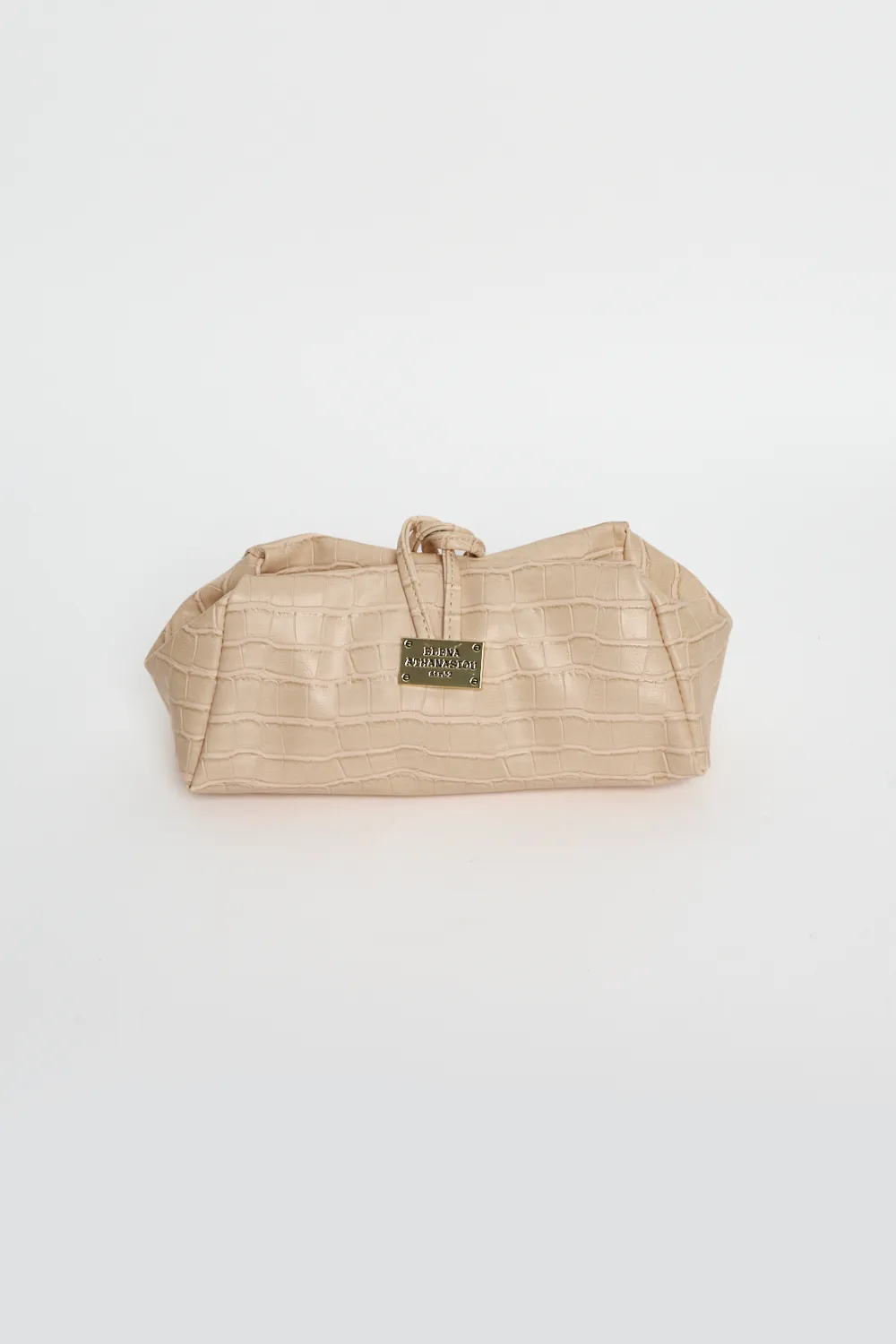 Lunchbag Croco Τσάντα Εξοδου Μπεζ - Image 1