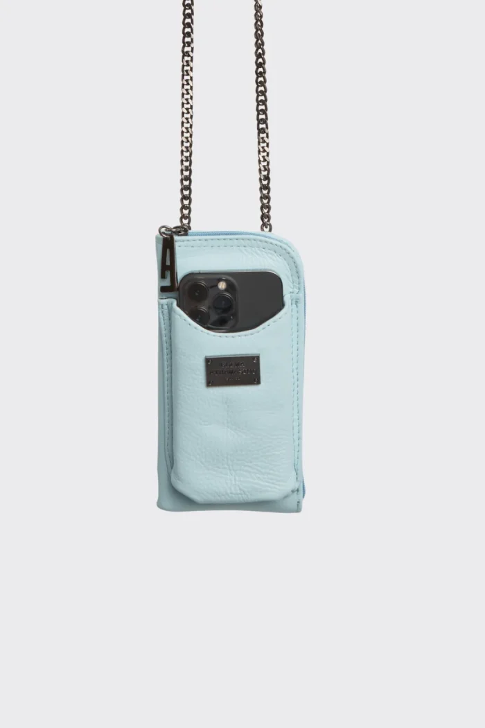 Chain Wallet Phone Bag Baby Blue - Image 2