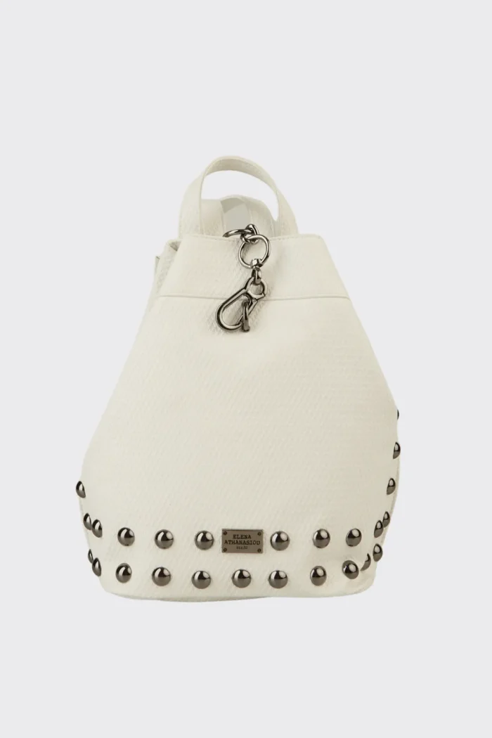 Black N' Metal Straw Backpack Γυναικείο Λευκό - Image 2