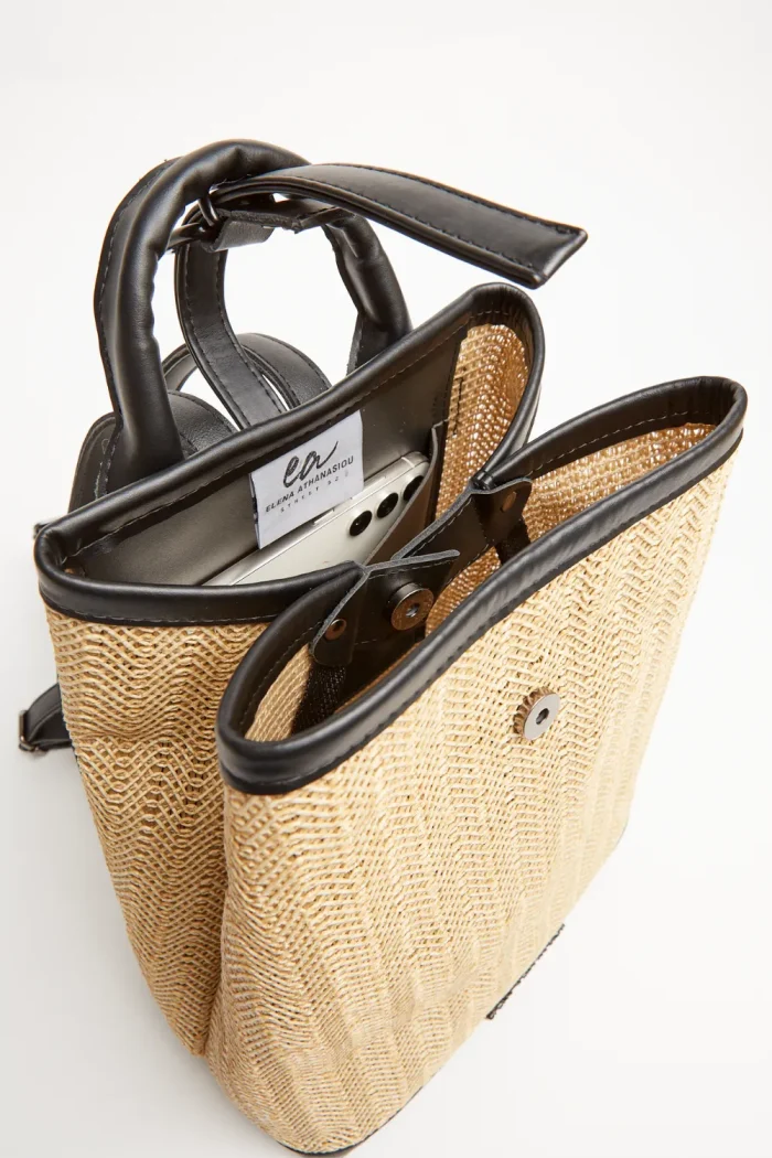 Natural Straw Backpack Γυναικείο Μπεζ - Image 4