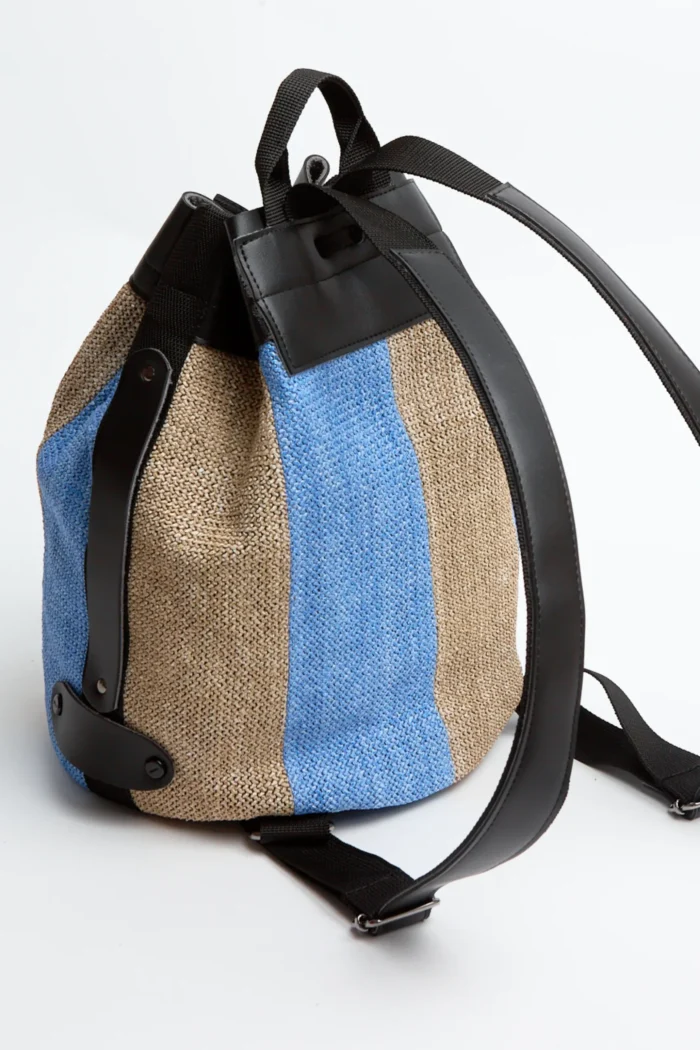 S. Natural Straw Backpack Γυναικείο Μπλε - Image 3