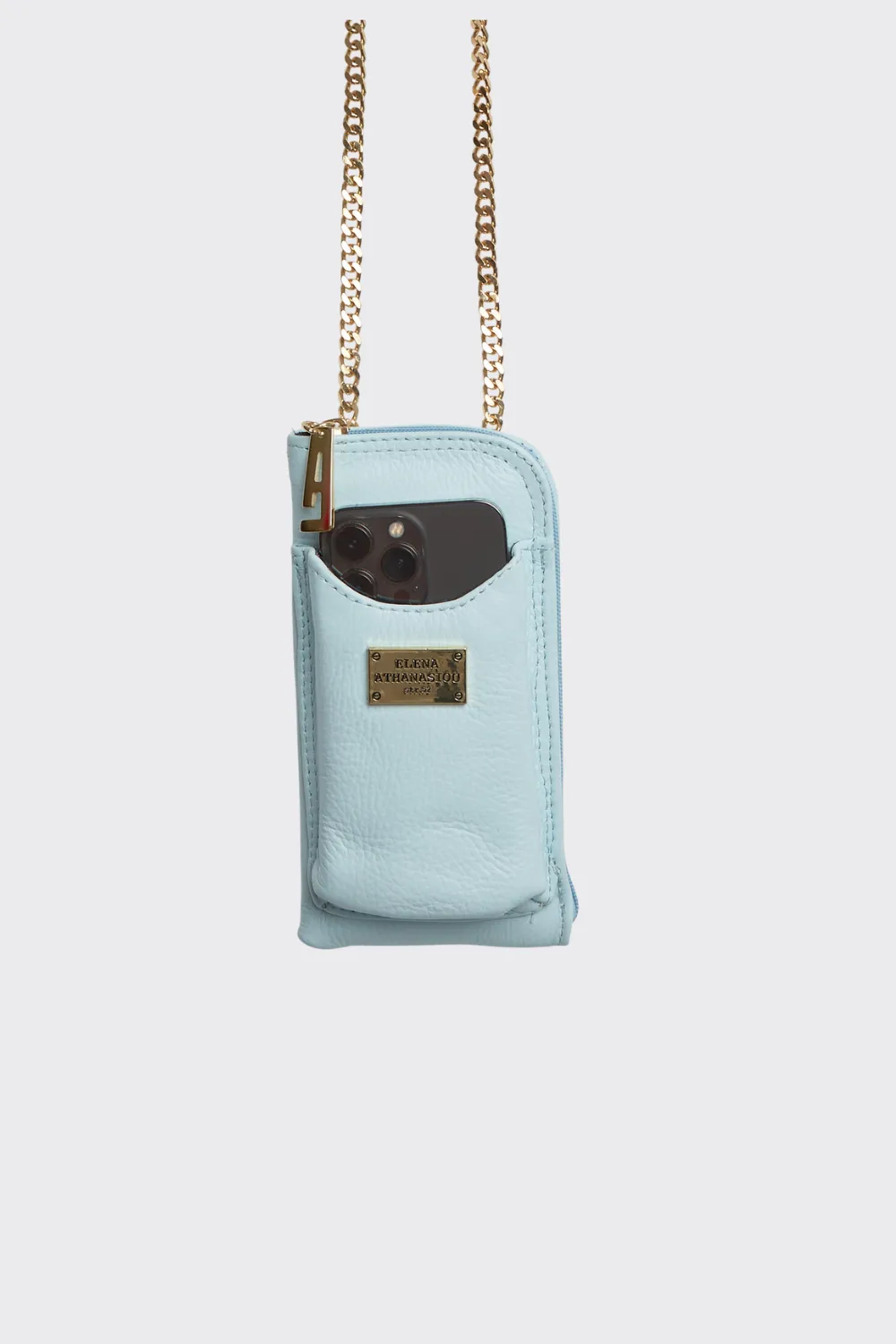 Chain Wallet Phone Bag Baby Blue - Image 1