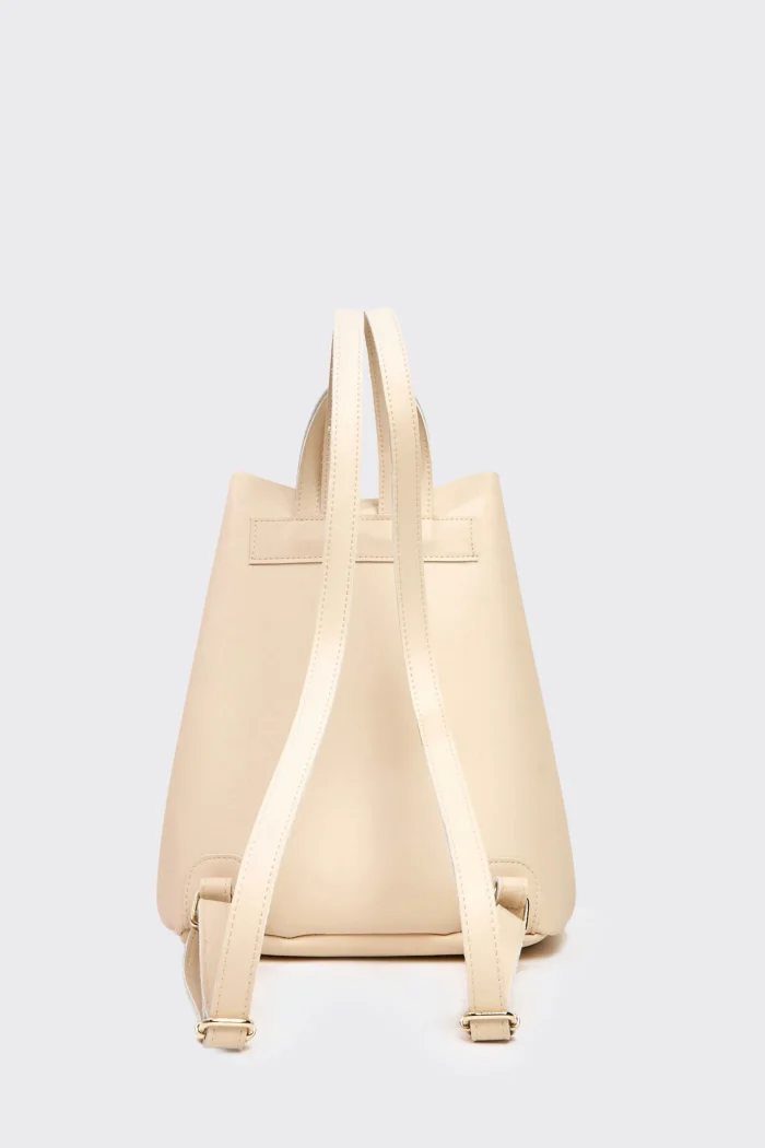 Recycled Leather Backpack Γυναικείο Μπεζ - Image 3