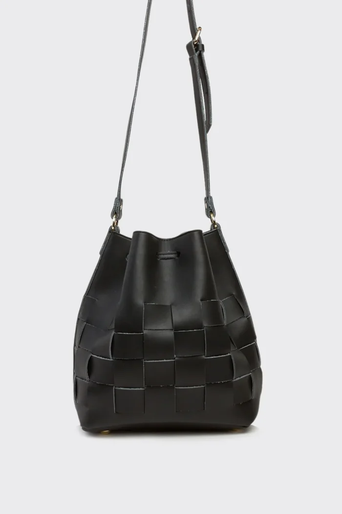 Straw Pouch Bag Μαύρο - Image 3