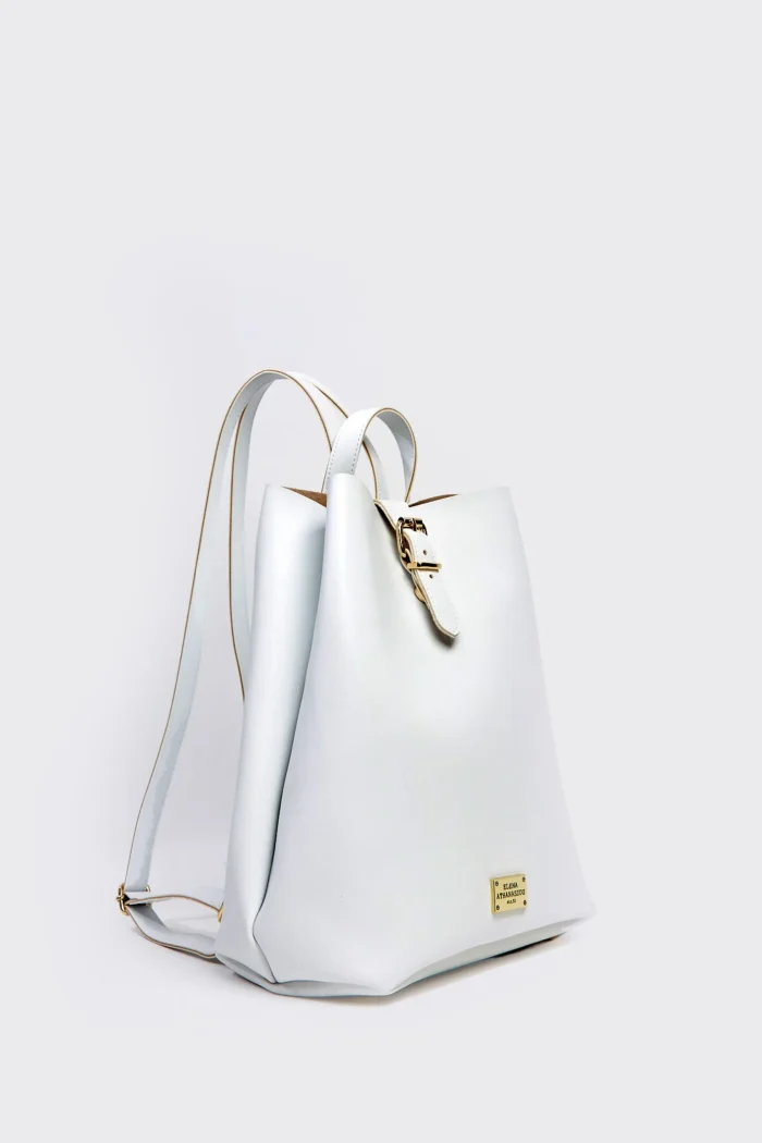 Recycled Leather Backpack Γυναικείο Λευκό - Image 2