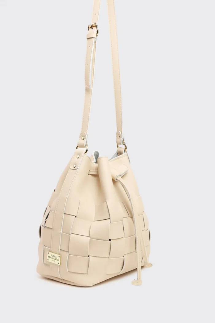 Straw Pouch Bag Μπεζ - Image 2