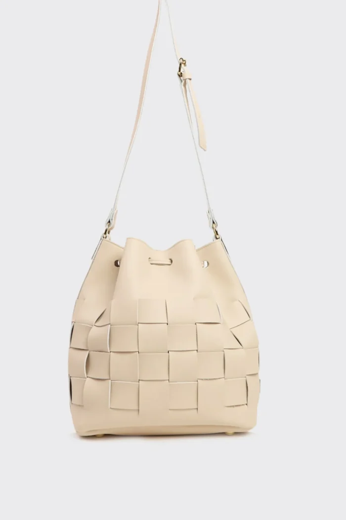 Straw Pouch Bag Μπεζ - Image 3