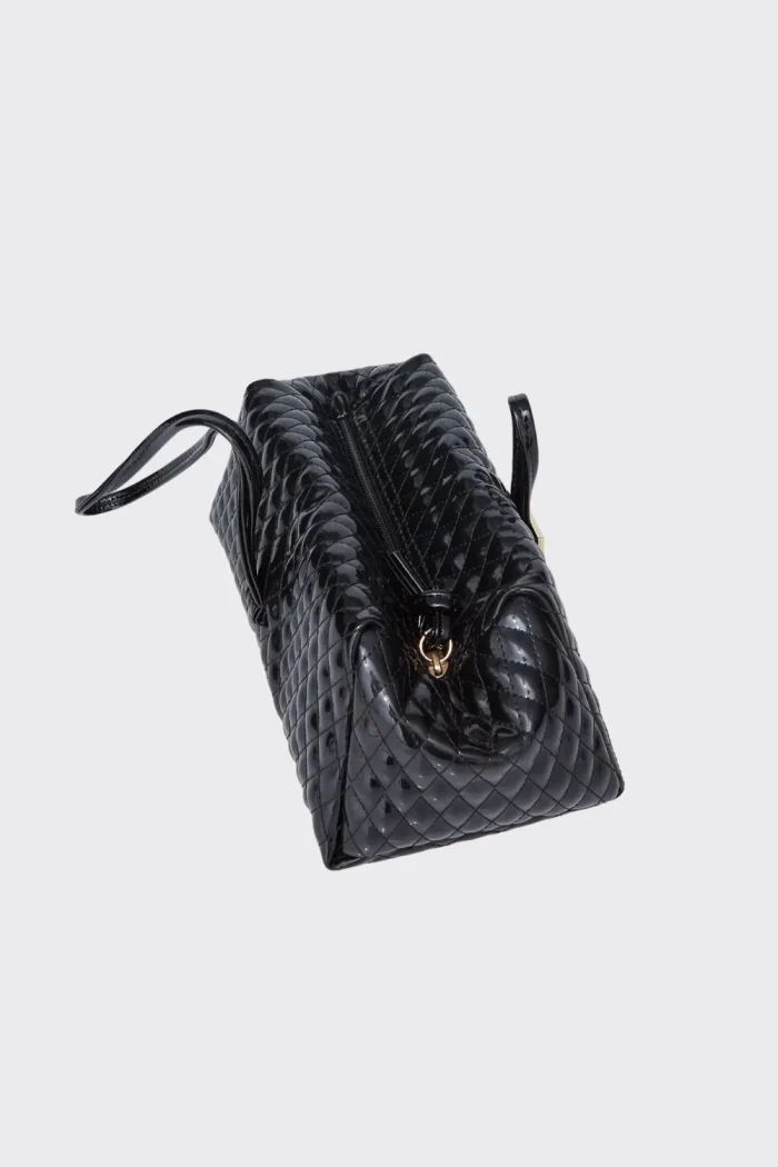 Lunchbag Quilted Vinyl Τσάντα Εξοδου Mayro - Image 2