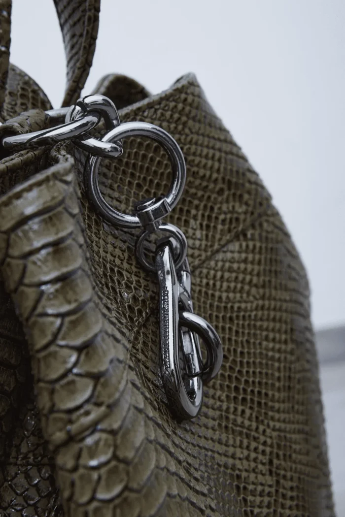 Black N' Metal Croco Backpack Γυναικείο Χακί - Image 8