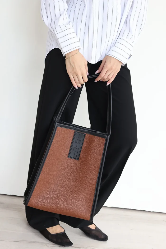 Tall Tote & Shopper Bag Καφε - Image 3