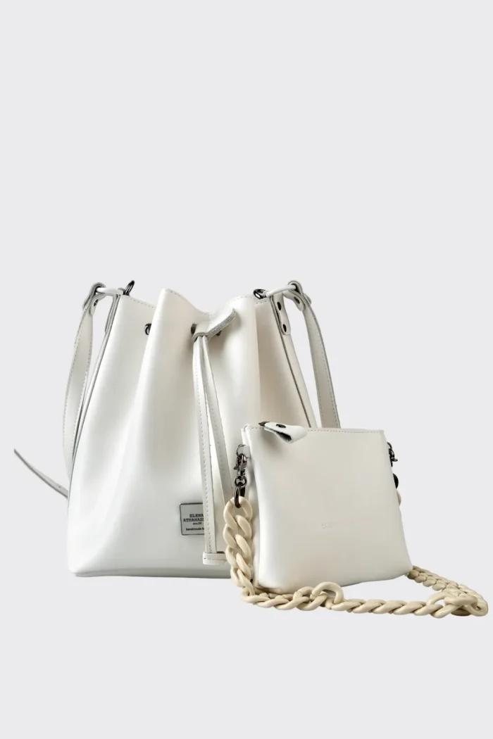 White Chain Pouch Bag Λευκό - Image 2