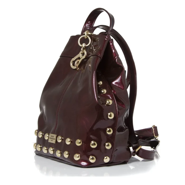 Black N' Metal Vinyl Backpack Γυναικείο Βουργουνδί - Image 3