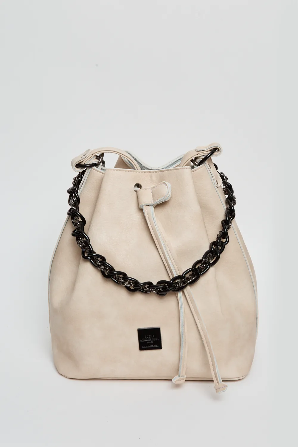 Retro Chain Pouch Bag Μπεζ - Image 1