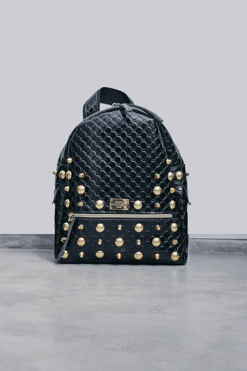 Retro Backpack Γυναικείο Λουστρίνι Μαύρo Small - Image 1