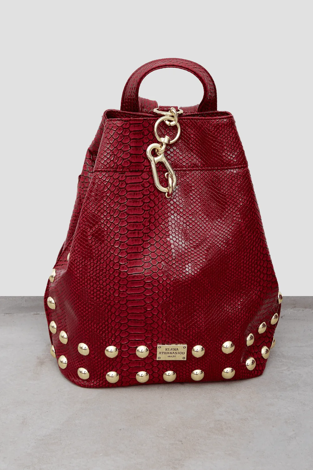 Black N' Metal Croco Backpack Γυναικείο Μπορντω - Image 1