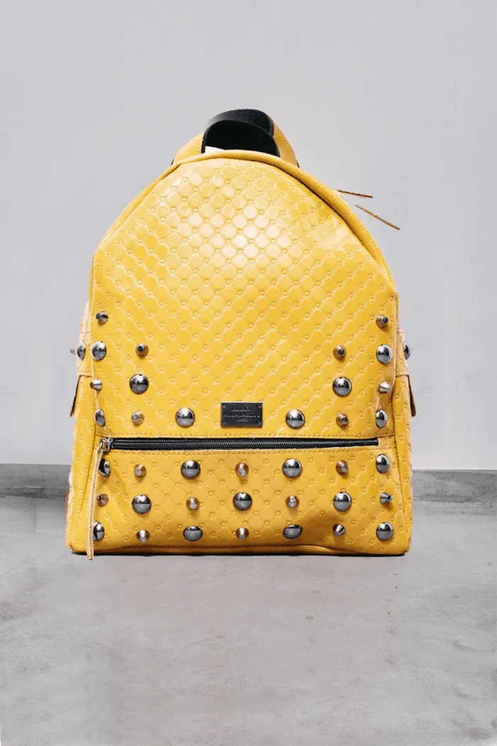 Retro Backpack Γυναικείο Λουστρίνι Κίτρινο Large - Image 2