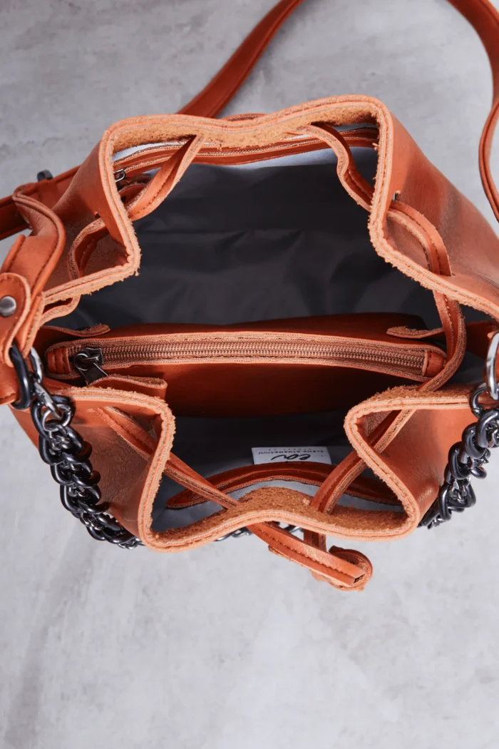 Retro Chain Pouch Bag Πορτοκαλί - Image 5