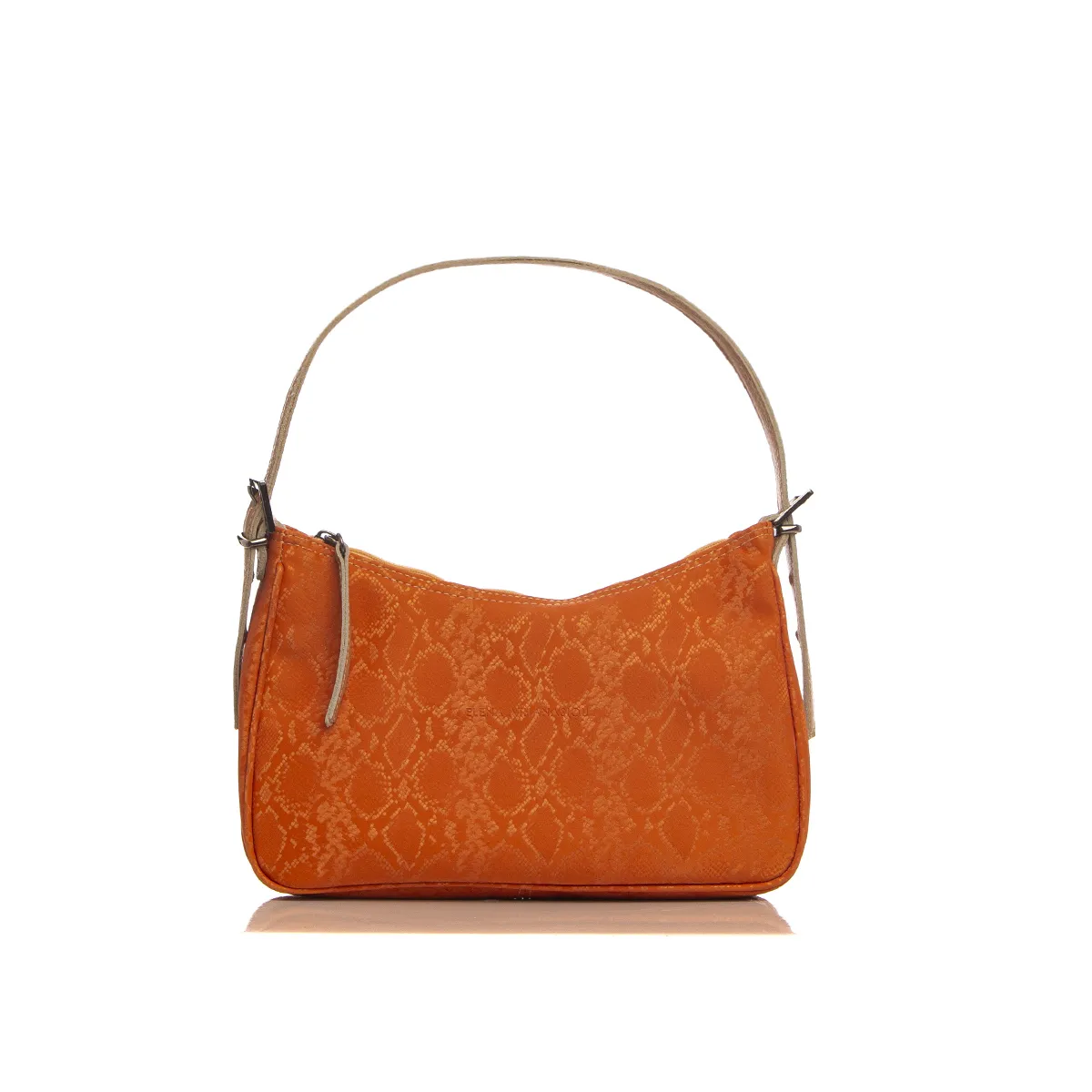 Vintage Snake Baguette Bag Πορτοκαλί - Image 1