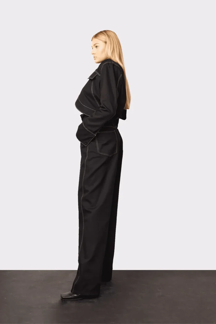 Andriana Crop Jacket Apparel  Black - Image 2