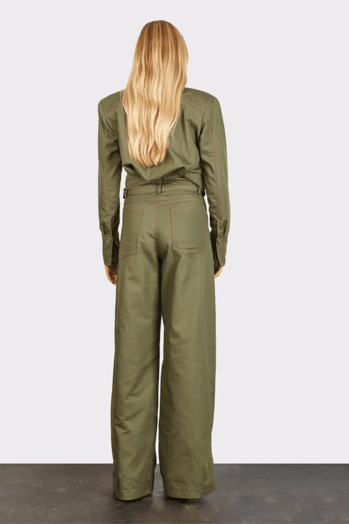 Andriana Crop Jacket Apparel  Khaki - Image 3