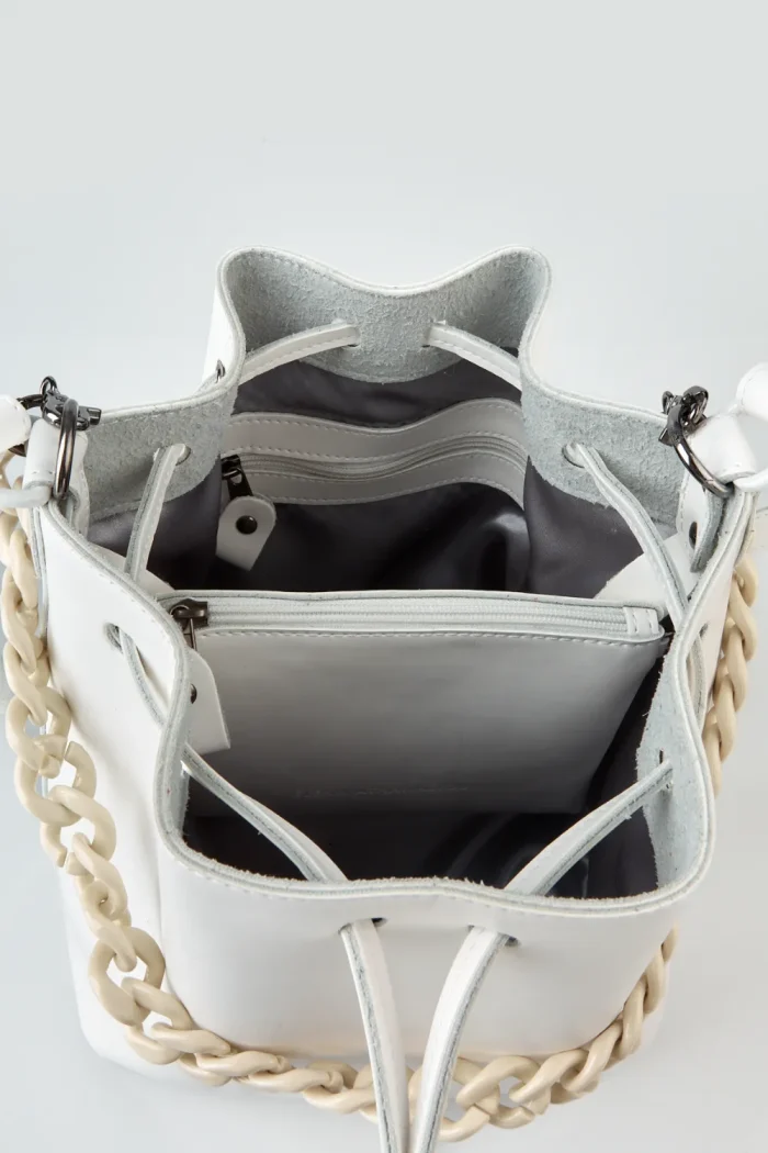 White Chain Pouch Bag Λευκό - Image 5