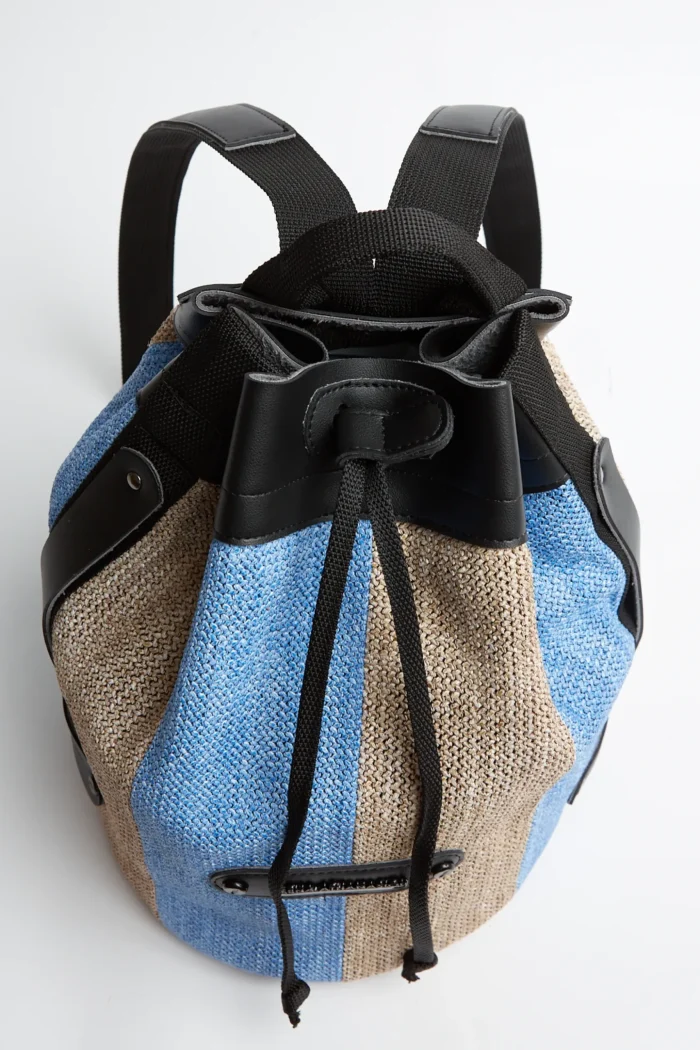 S. Natural Straw Backpack Γυναικείο Μπλε - Image 5