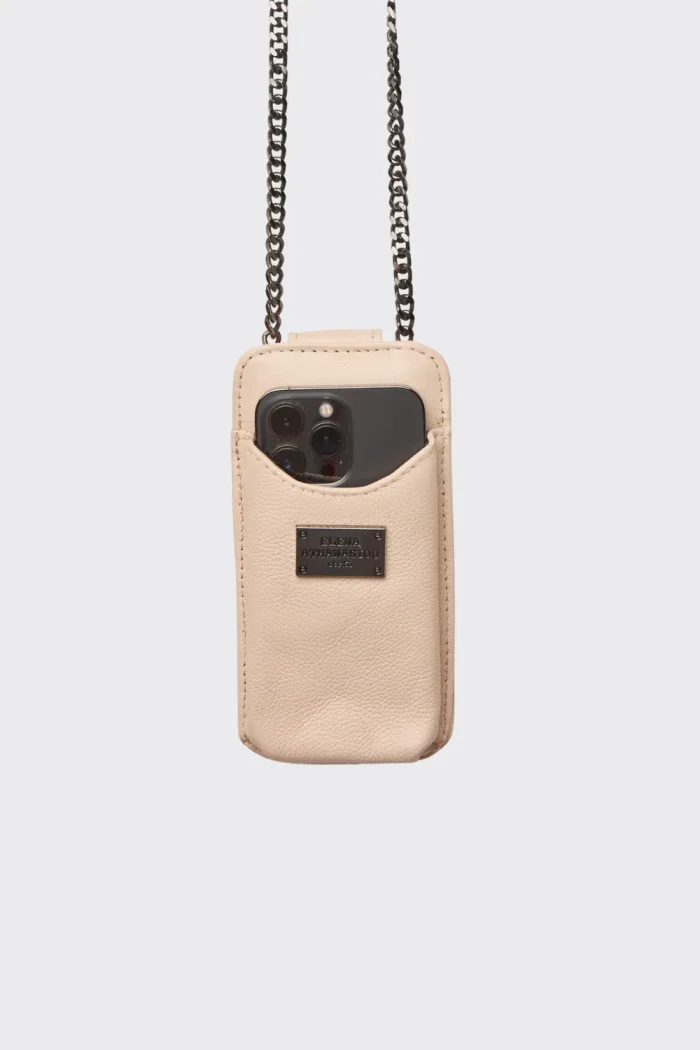 Chain Case Phone Bag Μπέζ - Image 2
