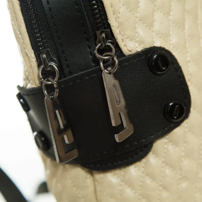 Biker Cap Backpack Γυναικείο Μπεζ - Image 5