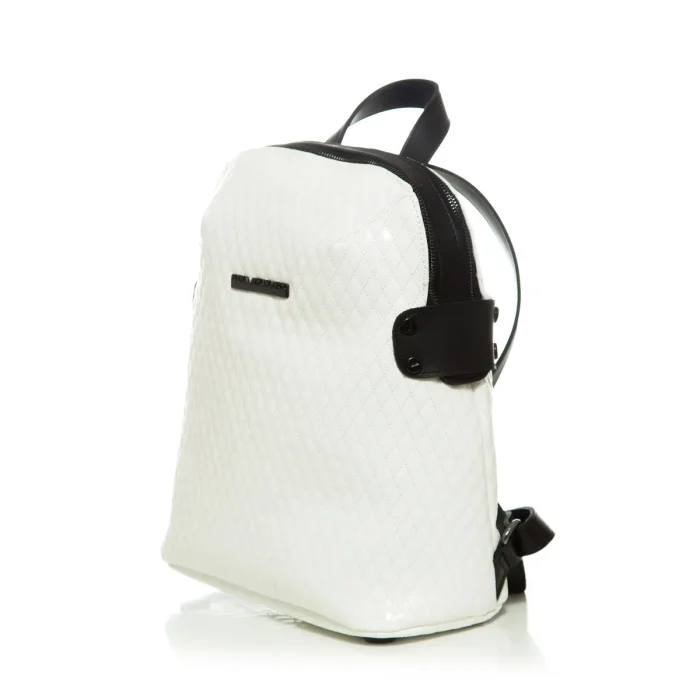 Biker Vinyl Backpack Γυναικείο Λευκό - Image 2