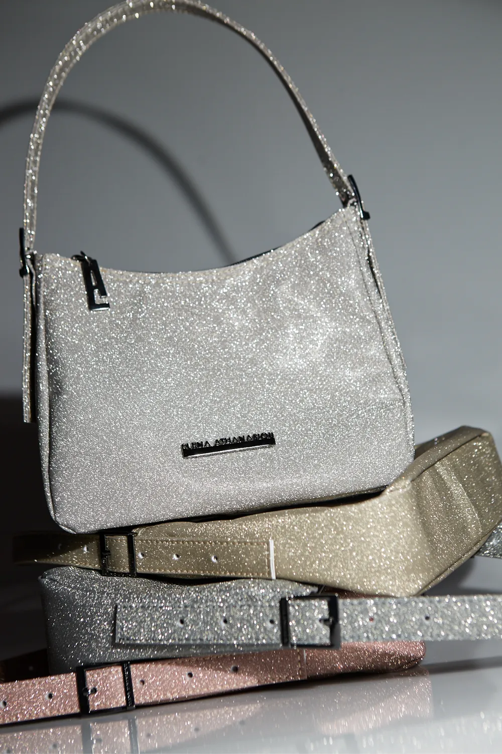 Disco Baguette Bag Silver - Image 1