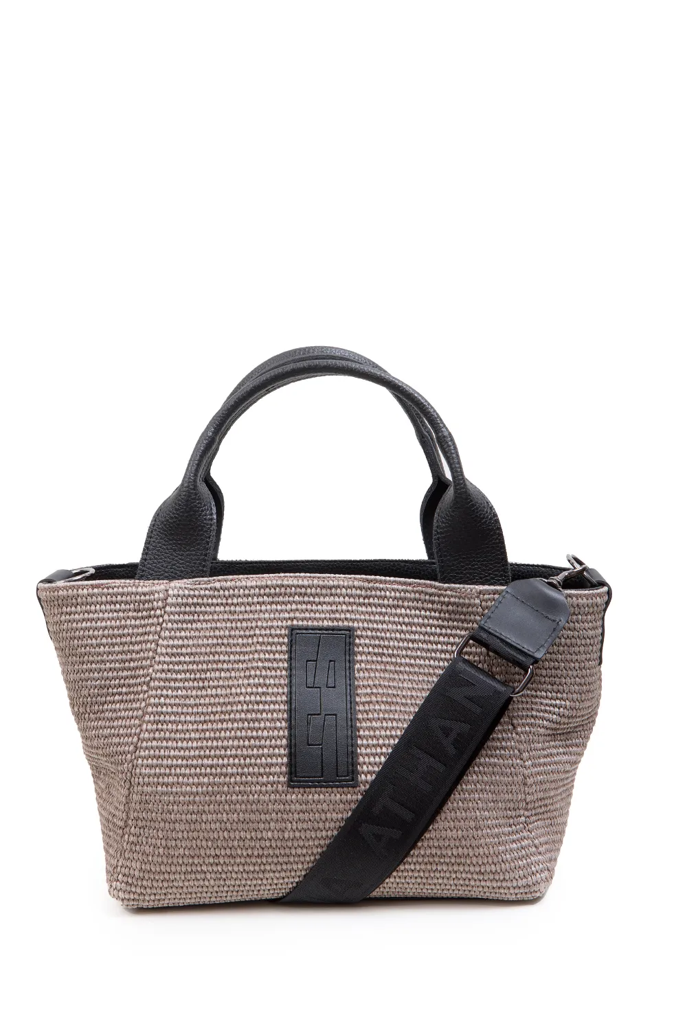 Classy Straw Τσάντα Χειρος Γκρι - Image 1