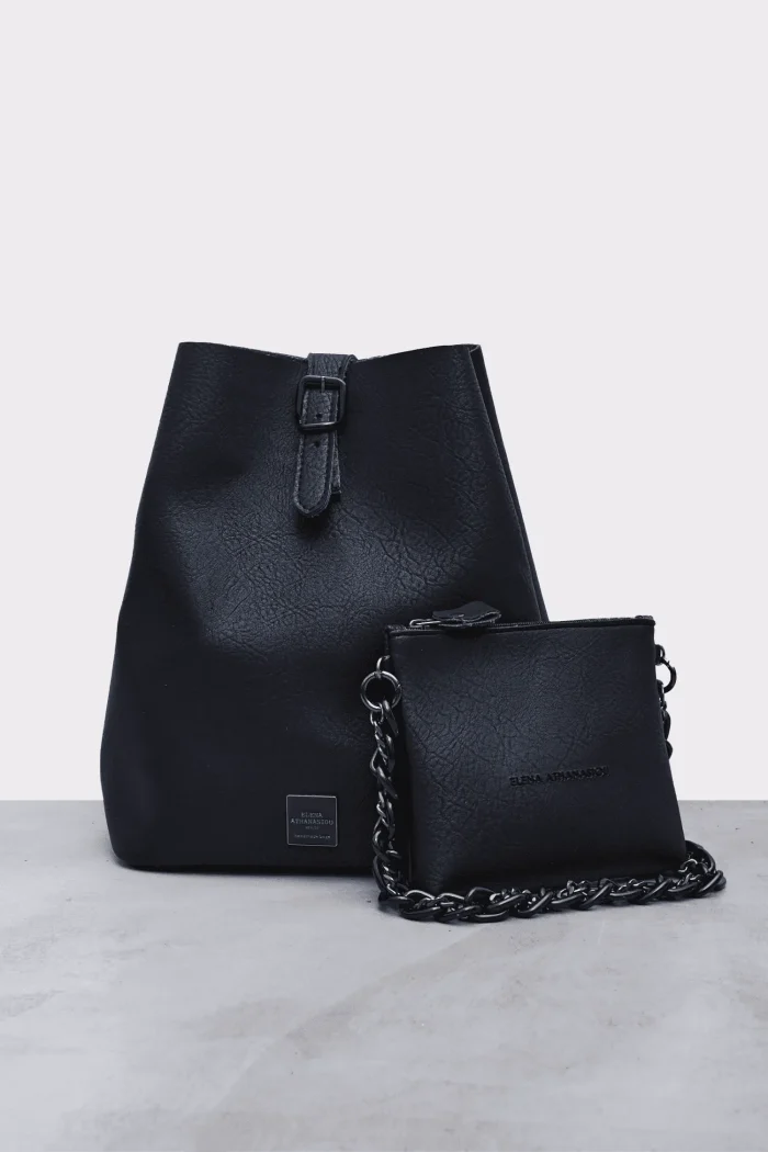 Retro Chain Backpack Γυναικείο Μαύρο - Image 2