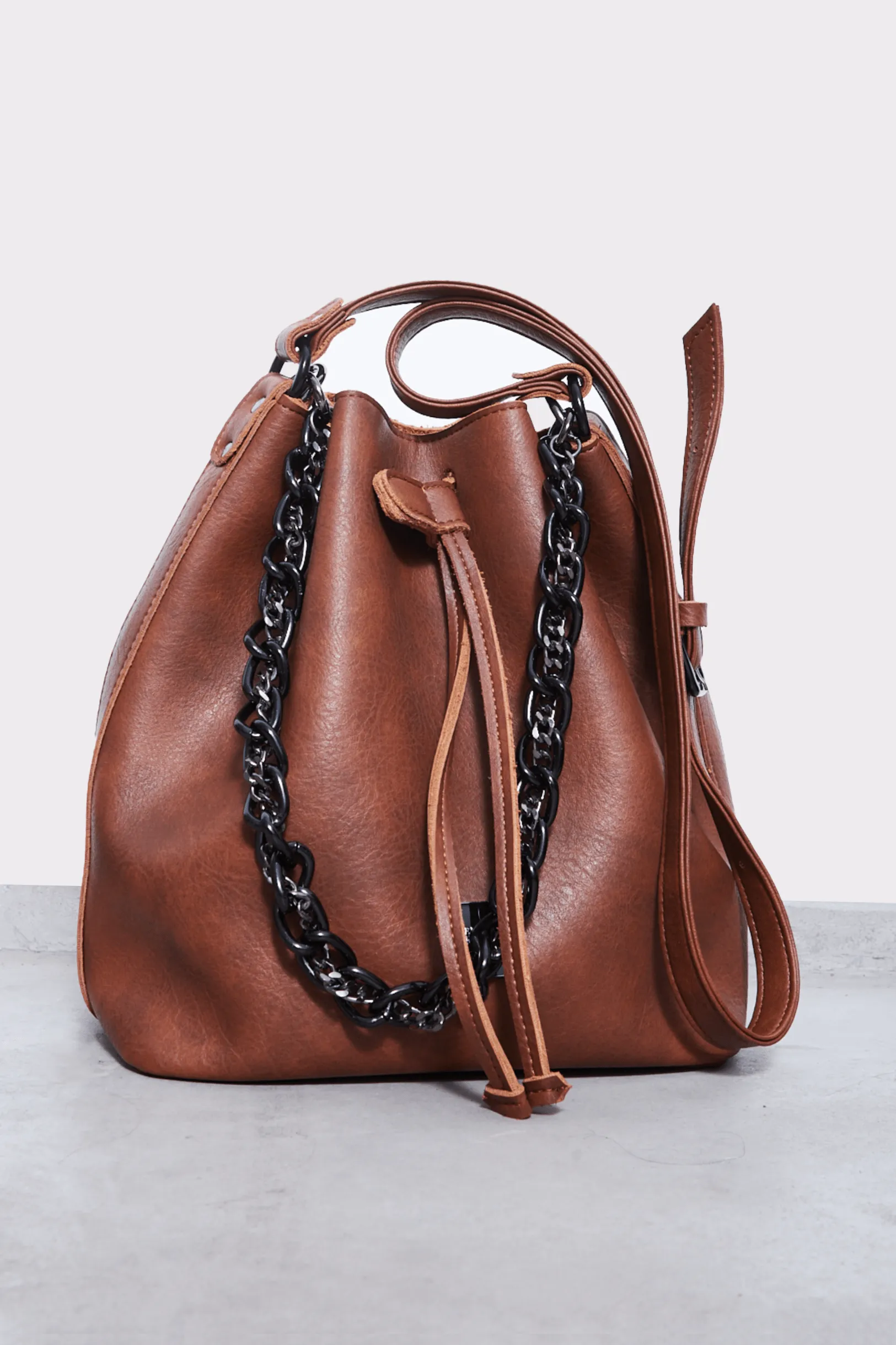 Retro Chain Pouch Bag Καφέ - Image 1