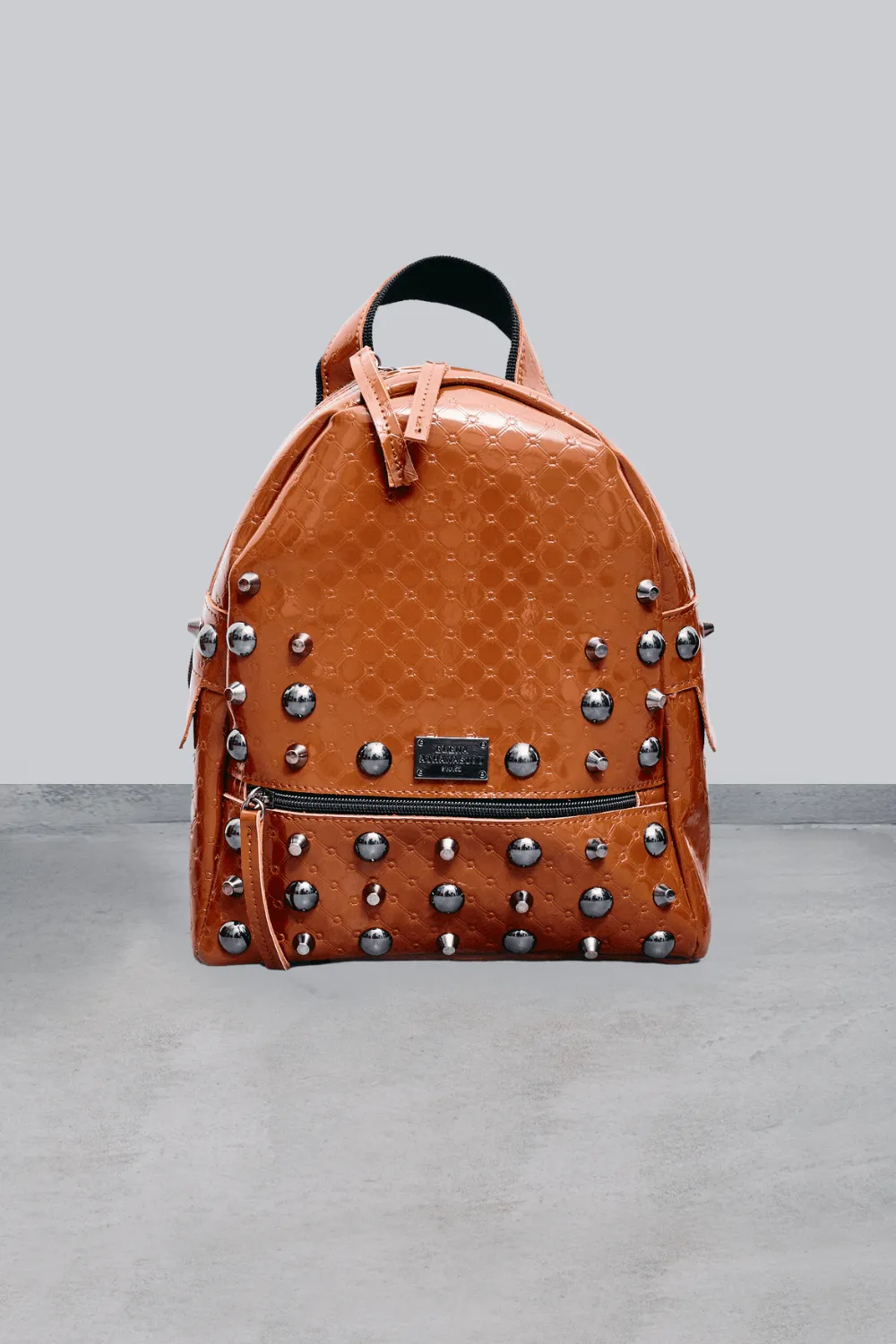 Retro Backpack Γυναικείο Λουστρίνι Κονιάκ Small - Image 1