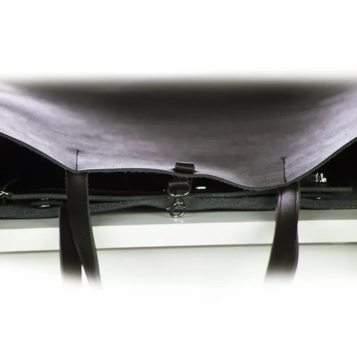 Slim Short Tote & Shopper Bag Μαυρη - Image 5